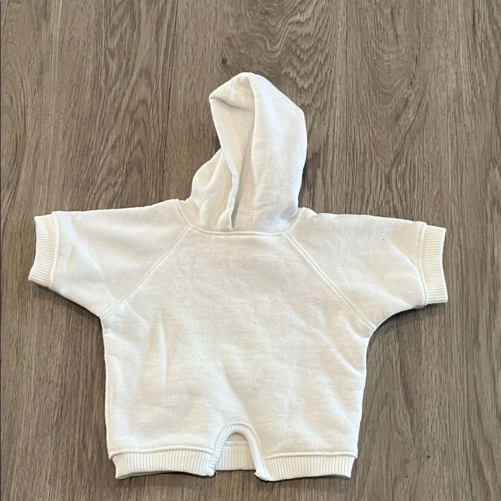 Pet  Cozy White Hoodie side M